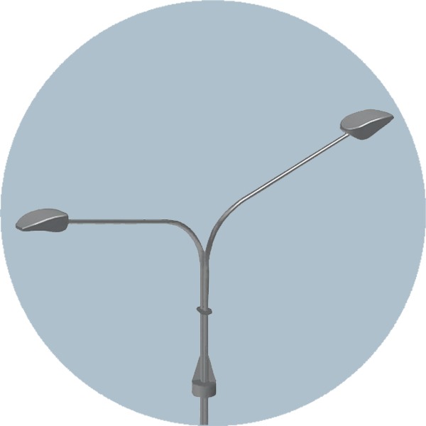 Консольный кронштейн двухрожковый К17-2,5-2,5-1-1