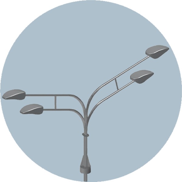 Консольный кронштейн четырёхрожковый К10-2,5-2,0-1-1