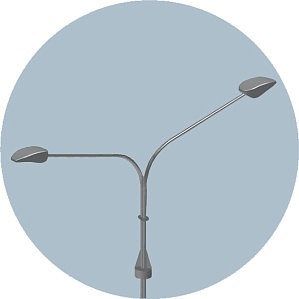 Консольный кронштейн двухрожковый К17-2,5-1,5-1-1